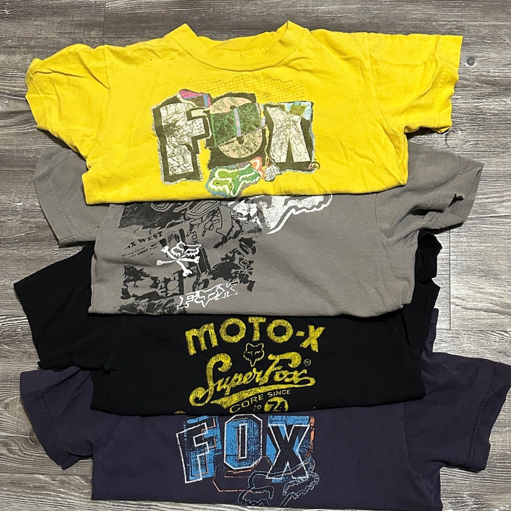 Fox Kids Short Sleeve Tees - Yellow, Gray, Black
